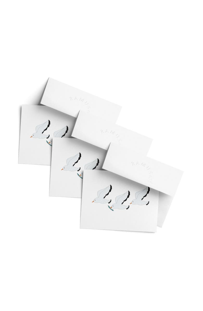 Ramus & Co Winter/Holiday Greeting Card Pack Sets (3 ct) Peace Seagulls, Main, color, Multi-Pack