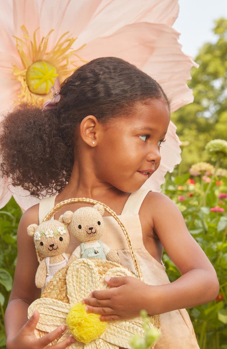 cuddle+kind Tiny Olivia The Honey Bear & Tiny House, Alternate, color, Brown