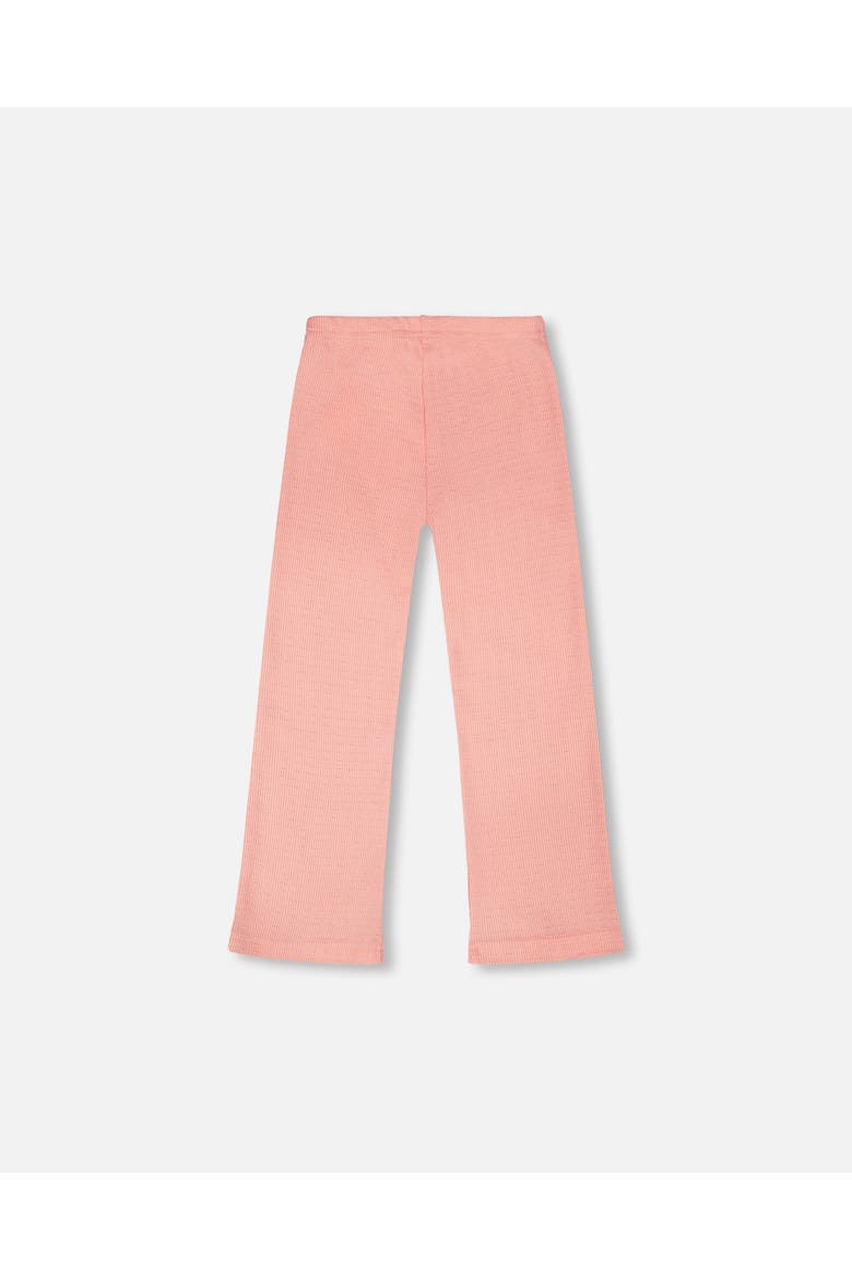 Crinkle Jersey Flared Bottom Leggings, Alternate, color, Peach Pink