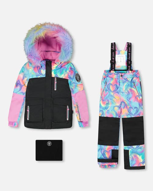 Deux Par Deux Two-piece Play Snowsuit In Black
