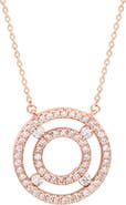SOUZANA by Suzy Levian 14K Gold Diamond Double Circle Necklace