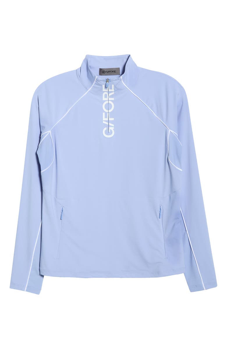 G/FORE Contrast Mesh Silky Tech Quarter Zip Top, Alternate, color, Willow