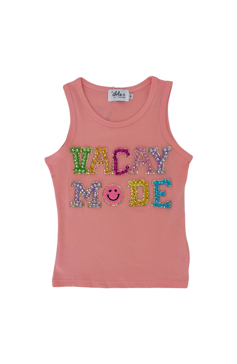 Lola + The Boys Vacay Mode Crystal Tank, Main, color, Pink