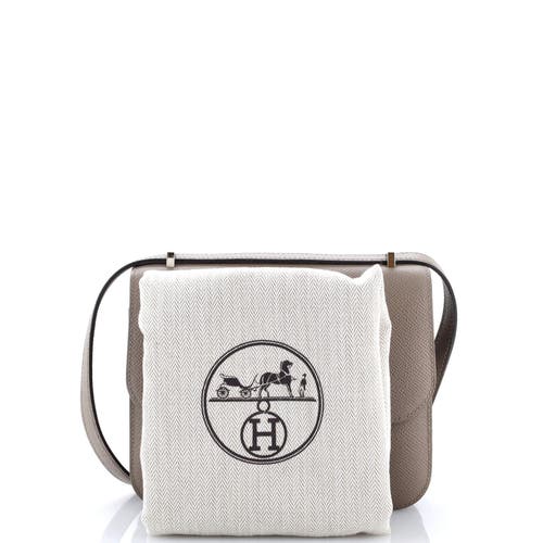 Pre-owned Hermes Hermes Constance Bag Epsom 18 In Gray