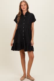 PinkBlush Button Down Mini Dress