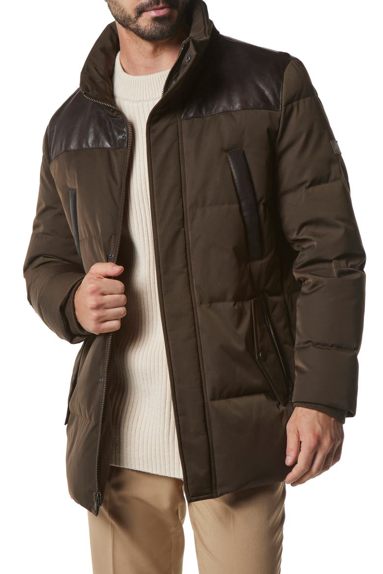 Hampshire Down Fill Puffer Jacket with Genuine Shearling Lined ...