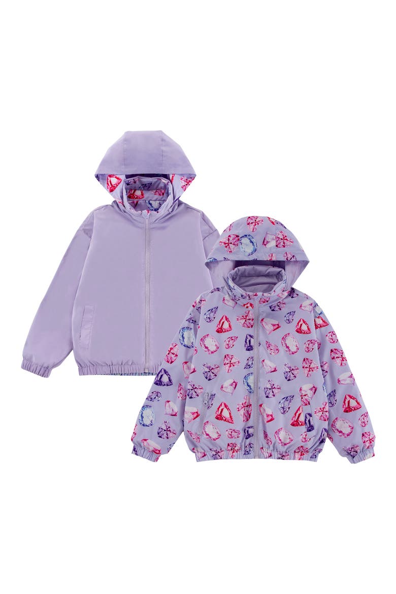 Kids' Max Rain Water Repellent Reversible Windbreaker, Alternate, color, PURPLE