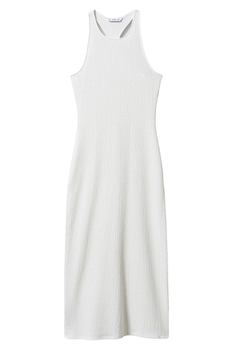 Smock Racerback Midi Dress, Alternate, color, OFF WHITE