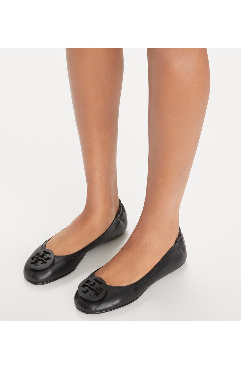 Tory Burch Minnie Travel Ballet Flat, Alternate, color, Perfect Black