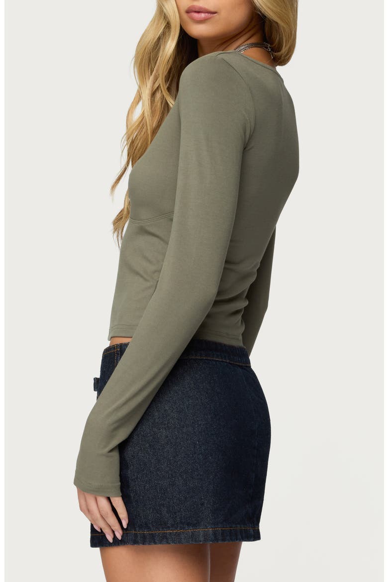 Zelly Long Sleeve Jersey Top, Alternate, color, OLIVE