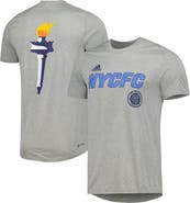 adidas Men's adidas Heather Gray New York City FC Team Jersey Hook AEROREADY T-Shirt