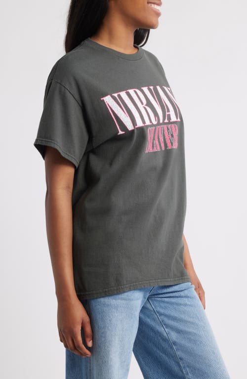 Merch Traffic Nirvana Silver Cotton Graphic T-shirt