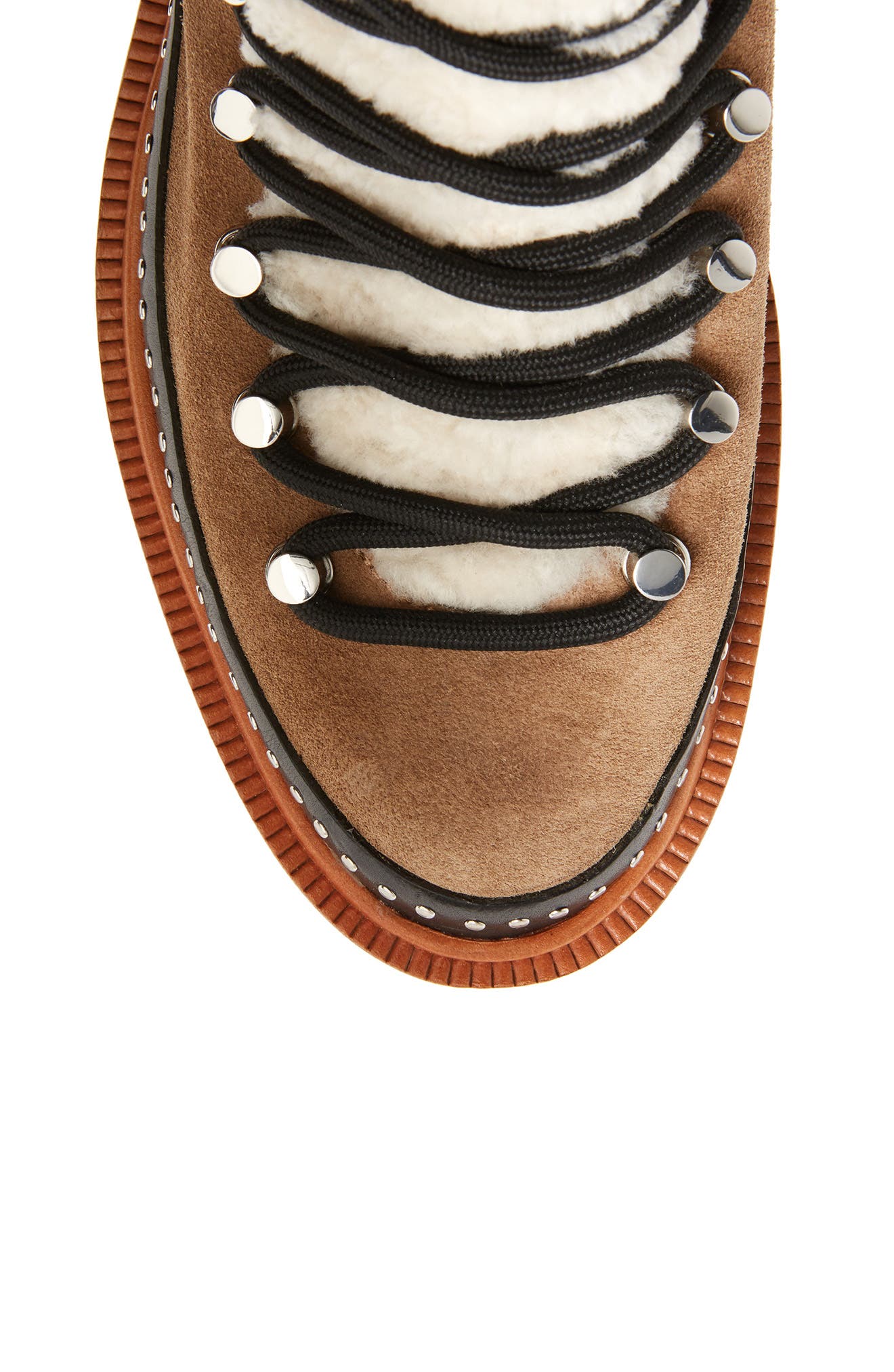 rag & bone Compass Genuine Shearling Combat Boot, Alternate, color, 