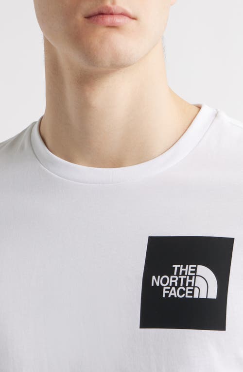 Shop The North Face Fine Cotton Blend Logo Graphic T-shirt In Tnf White