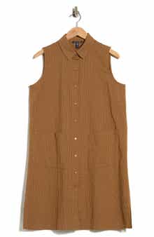 Sleeveless Organic Cotton Shirtdress
