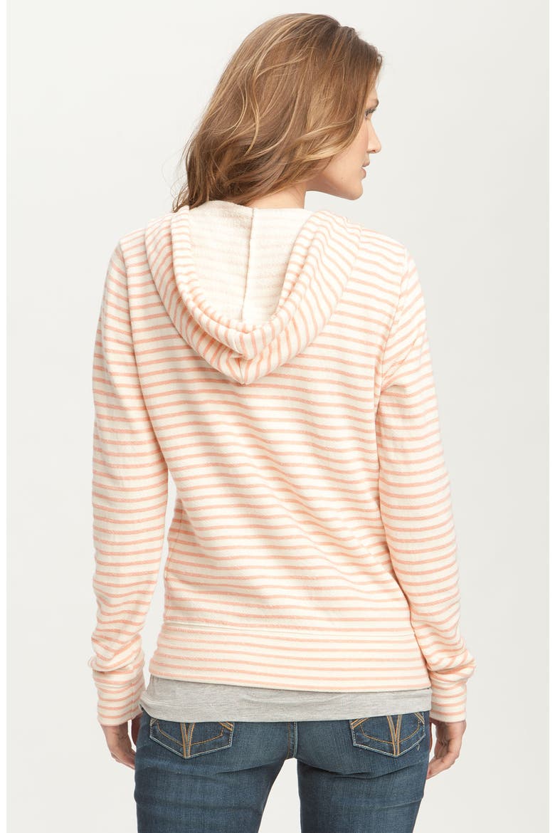 French Terry Hoodie, Alternate, color, CORAL HAZE STRIPE