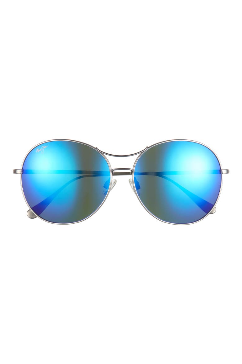 61mm Core Circle Polarized Sunglasses, Main, color, TITANIUM TITANIUM BLUE