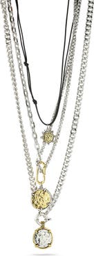 CHLOE AND MADISON Set of 2 Layered Necklaces