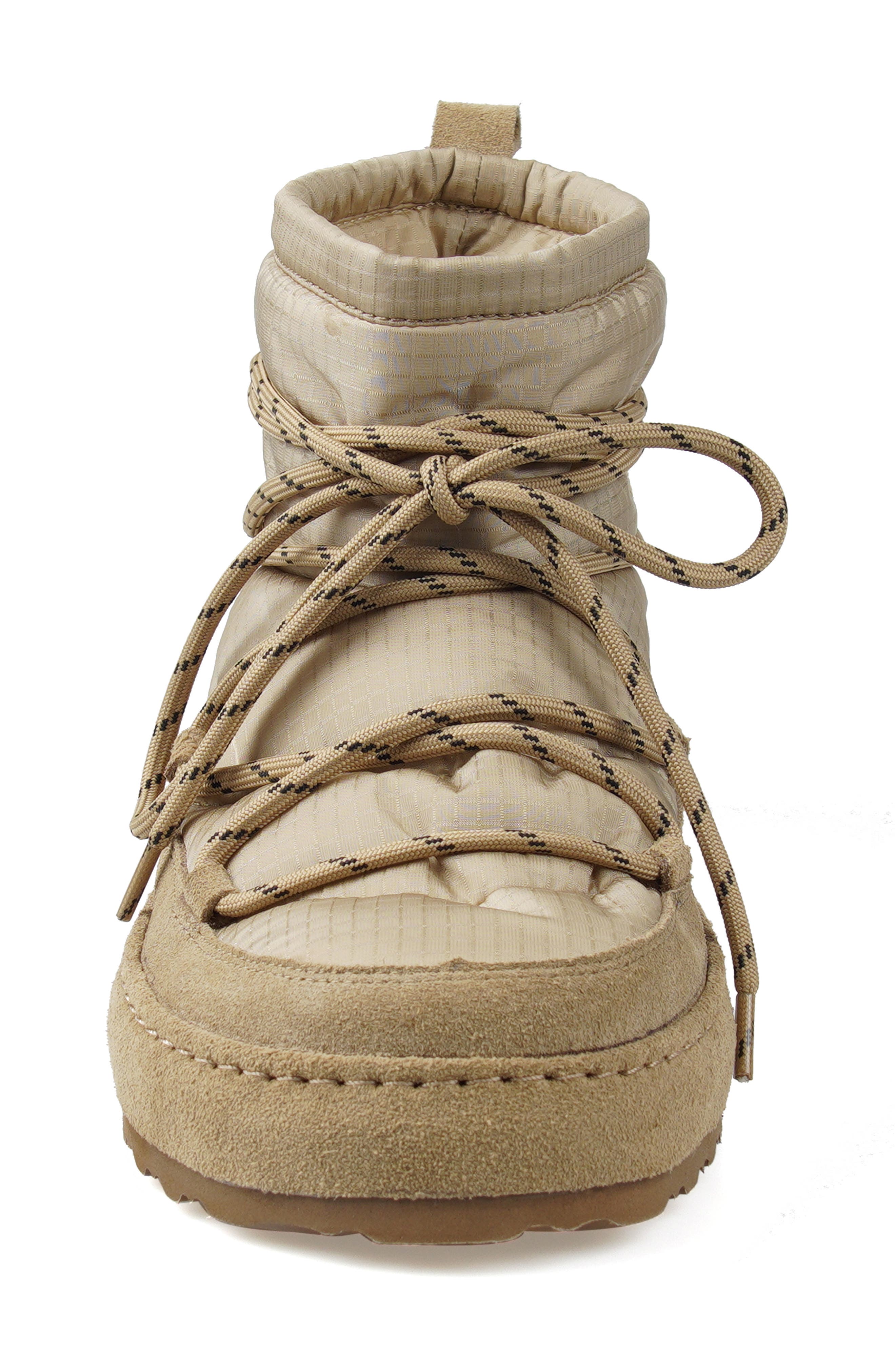 Lace-Up Bootie, Alternate, color, NATURAL SUEDE