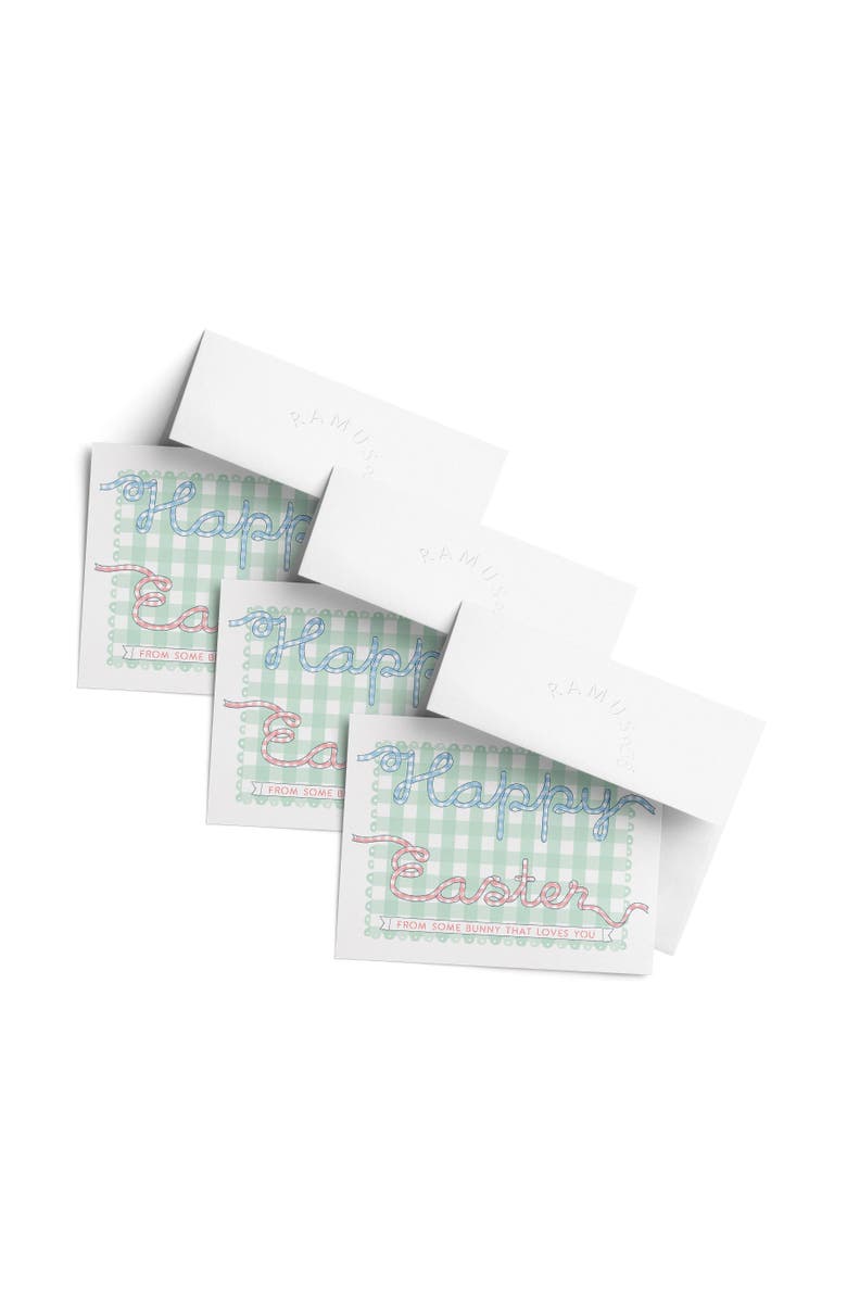 Ramus & Co Easter Greeting Card Pack, 'Gingham Ribbons Easter', Main, color, Multi-Pack