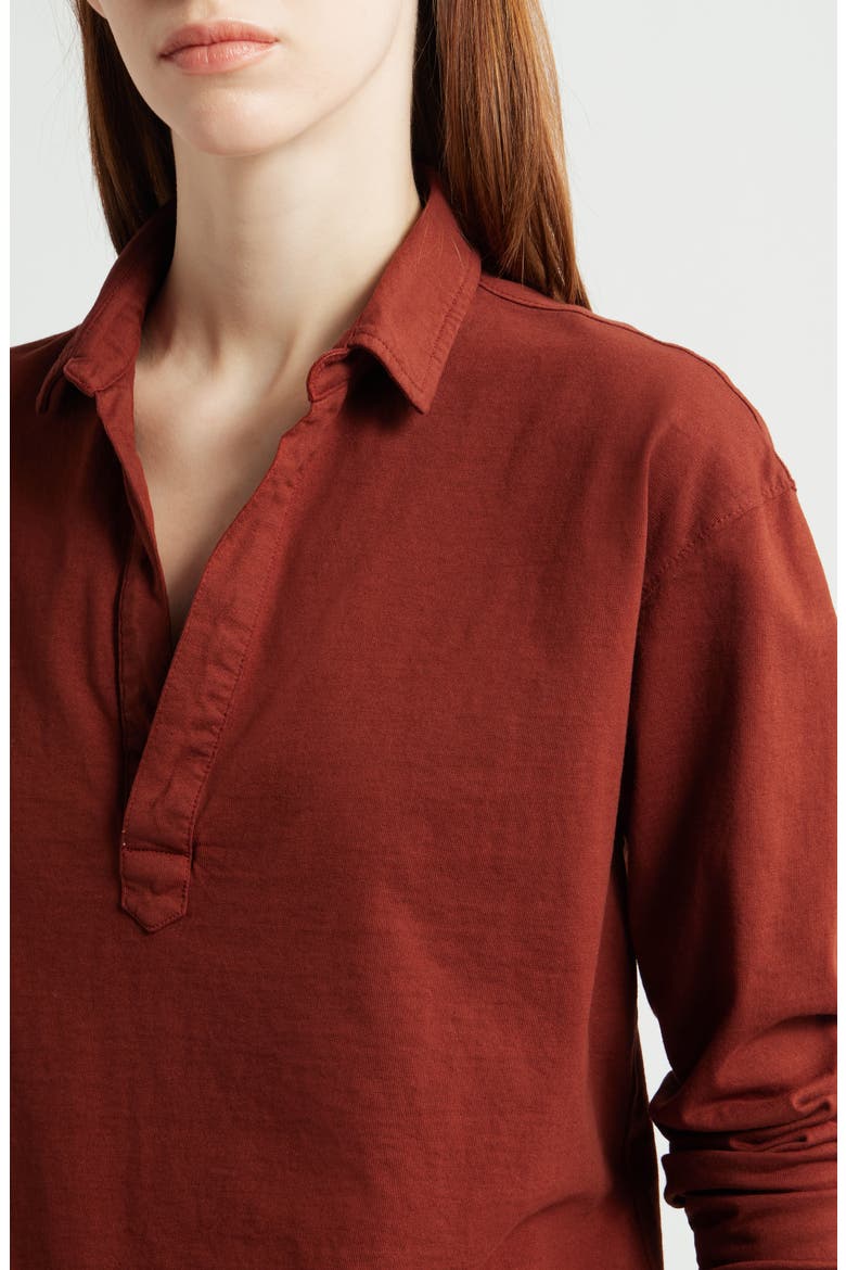 Patrick Popover Henley, Alternate, color, REDWOOD