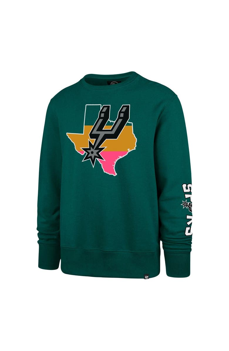 '47 Men's '47 Teal San Antonio Spurs 2022/23 City Edition Two-Peat Headline Pullover Sweatshirt, Alternate, color, 