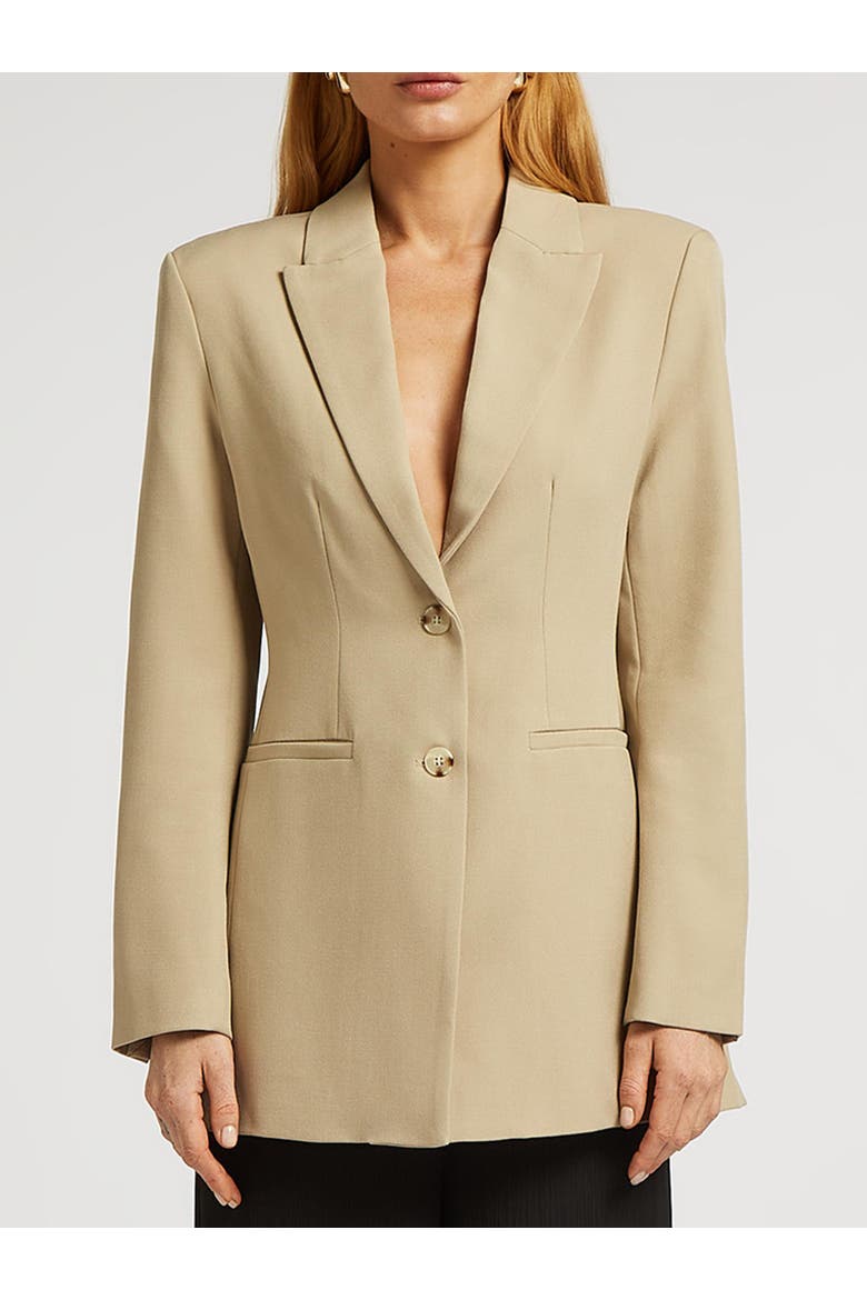 Eden Tailored Oversized Blazer, Alternate, color, Tan