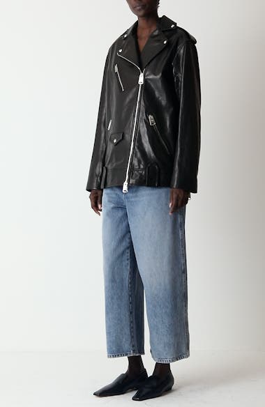 Khaite Hanson Leather Moto Jacket | Nordstrom