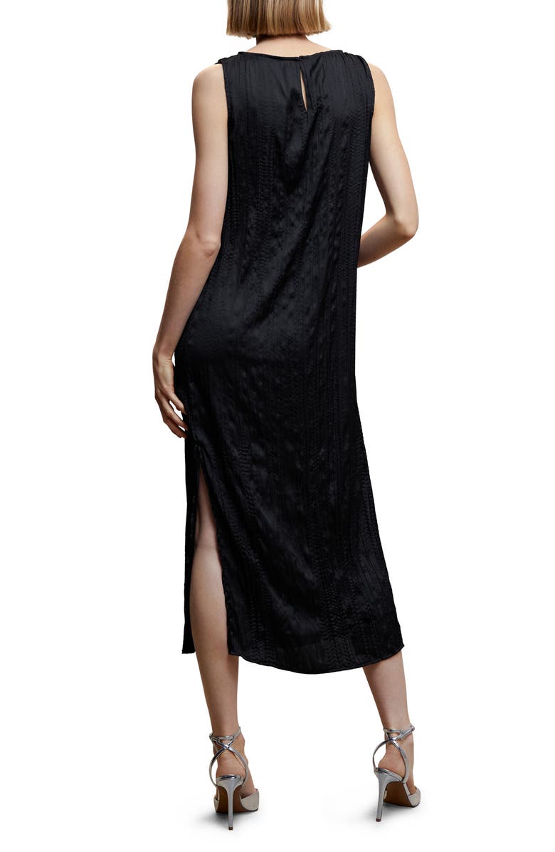 MANGO Textured Sleeveless Midi Dress, Alternate, color, 