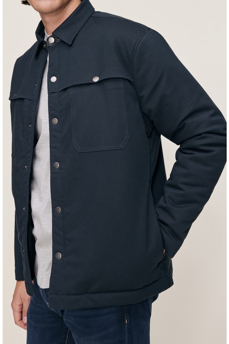 Derrick Stretch Cotton & Viscose Snap-Up Overshirt, Alternate, color, DEPTHS