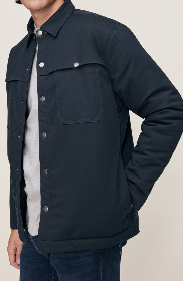 DL1961 Derrick Stretch Cotton & Viscose Snap-Up Overshirt, Alternate, color, Depths