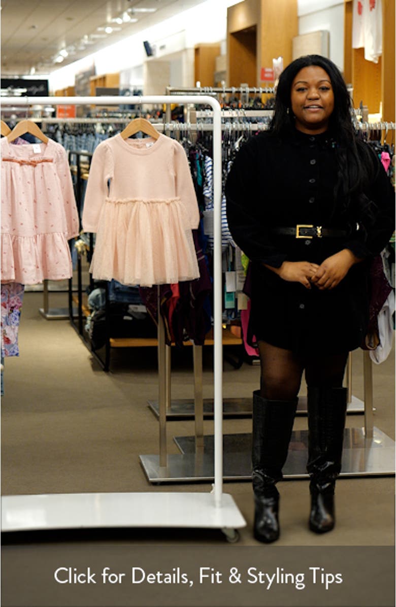 Long Sleeve Mixed Media Dress, sales video thumbnail