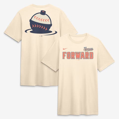 Men's Nike Tan Milwaukee Brewers City Connect Legacy Tri-Blend T-Shirt