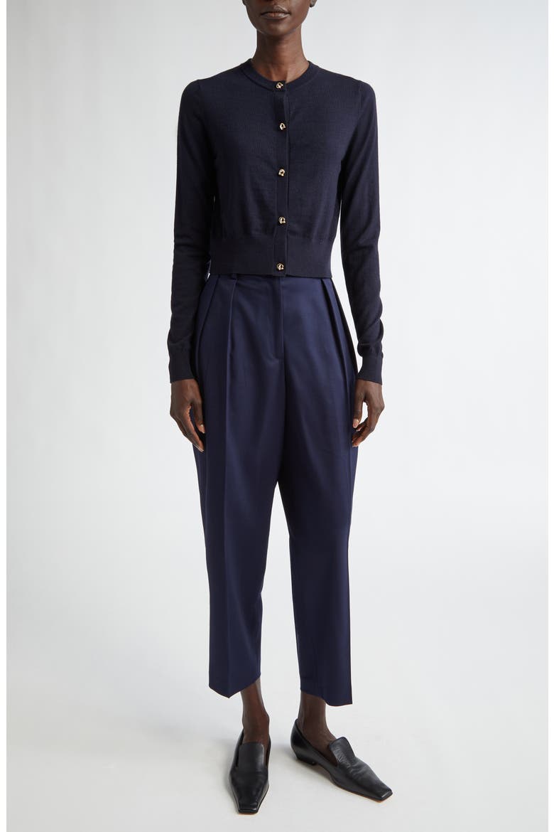 Arlette Merino Wool Blend Cardigan, Alternate, color, 000400 NAVY