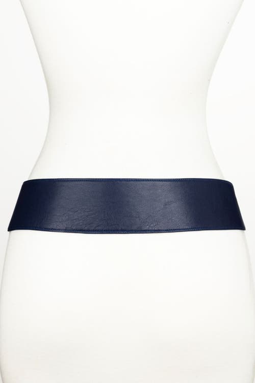 Raina Belts Vixen Color Block Leather Belt In Blue