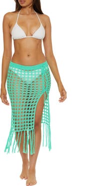 Becca Venica Open Knit Cover-Up Skirt