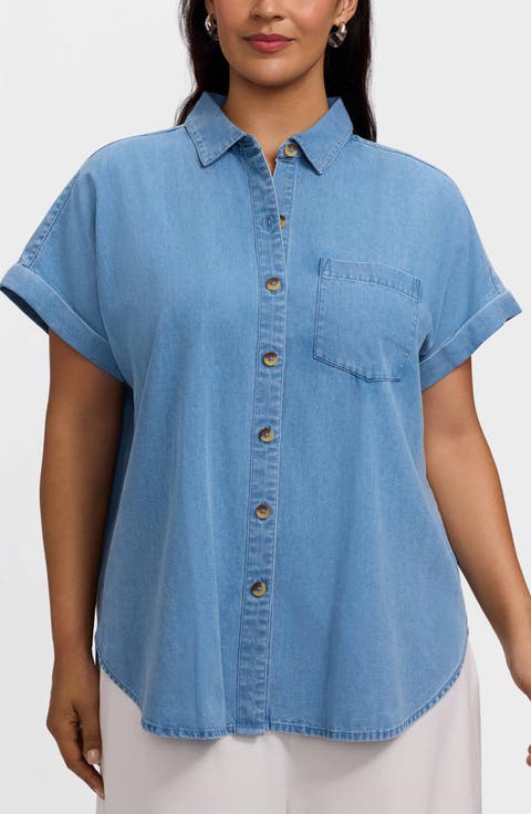Abigail Denim Shirt (Plus)