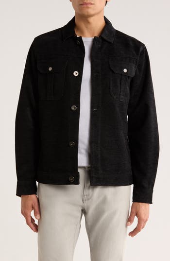 Vintage 1946 Chevron Twill Shirt Jacket In Black