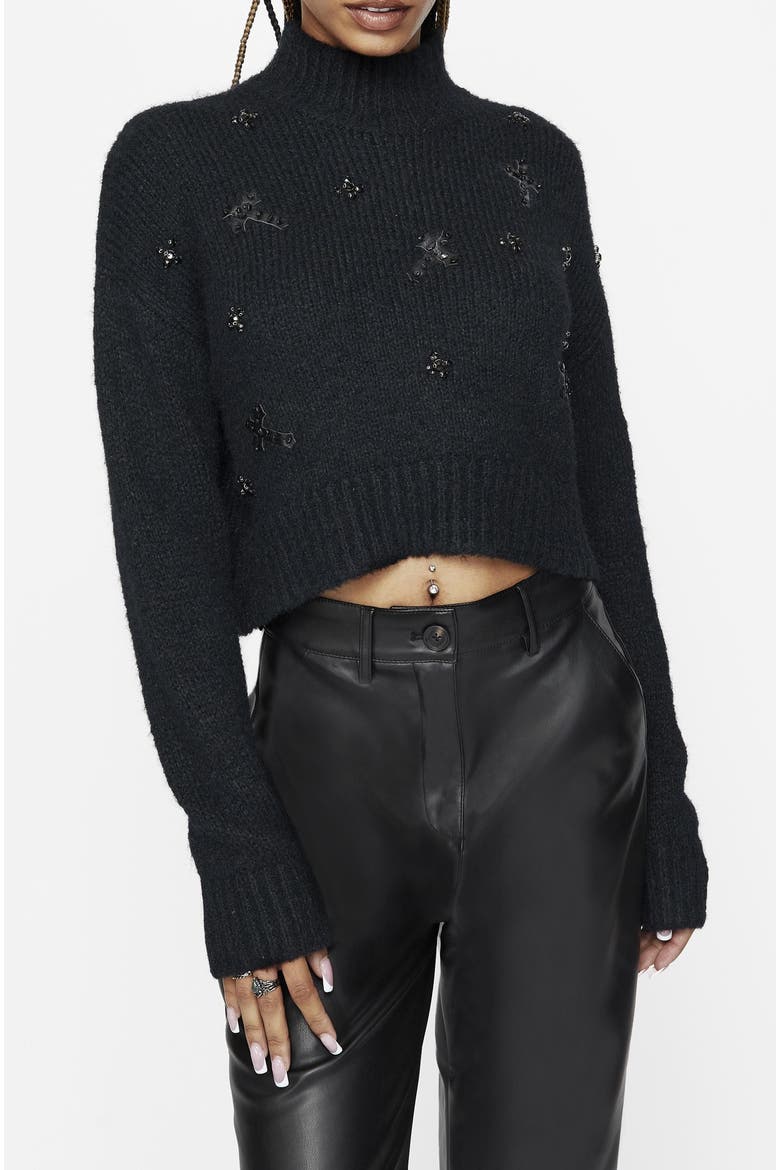 Phantom Cotton Cross Sweater, Main, color, Black