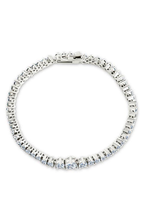 Tatum Graduated Cubic Zirconia Tennis Bracelet