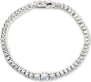 Sterling Forever Tatum Graduated Cubic Zirconia Tennis Bracelet