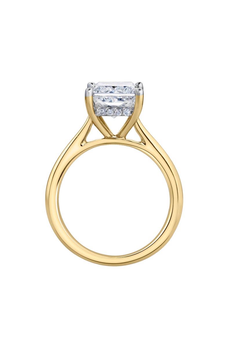 Genoveva 14K Yellow Gold Princess Cut Lab Grown Diamond Hidden Halo Engagement Ring - 2.2 Ct, Alternate, color, 14K Yellow Gold