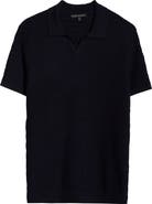 Robert Barakett Rylan Johnny Collar Cotton Blend Polo Sweater