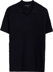 Robert Barakett Rylan Johnny Collar Cotton Blend Polo Sweater
