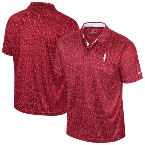 Men's Colosseum Cardinal Stanford Cardinal Sublimated Golf Polo