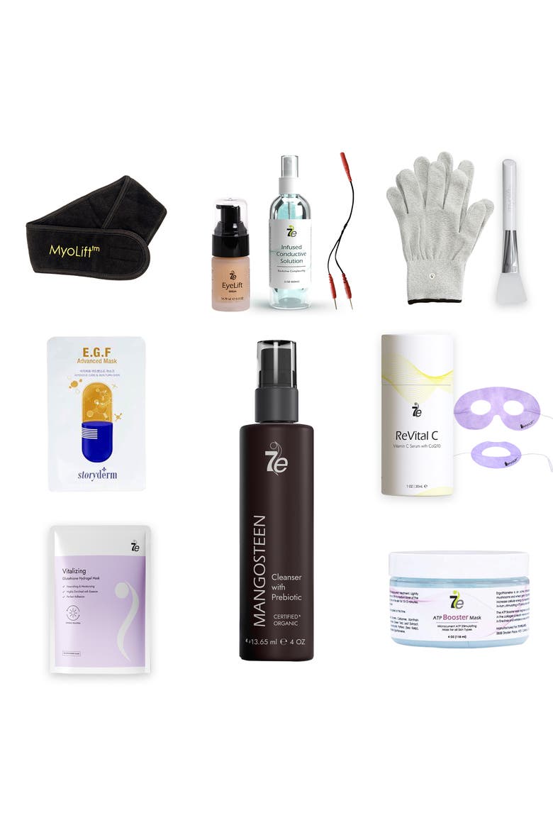 MyoLift Wrinkle Erase Boost Kit | 2-Week Intensive for Targeted Wrinkle Reduction | Ideal for Forehead, Eyes, Mouth | Perfect for Mature, Aging Skin | Includes Serums, Masks, Conductive Gloves & More | Use with MyoLift Device, Alternate, color, None