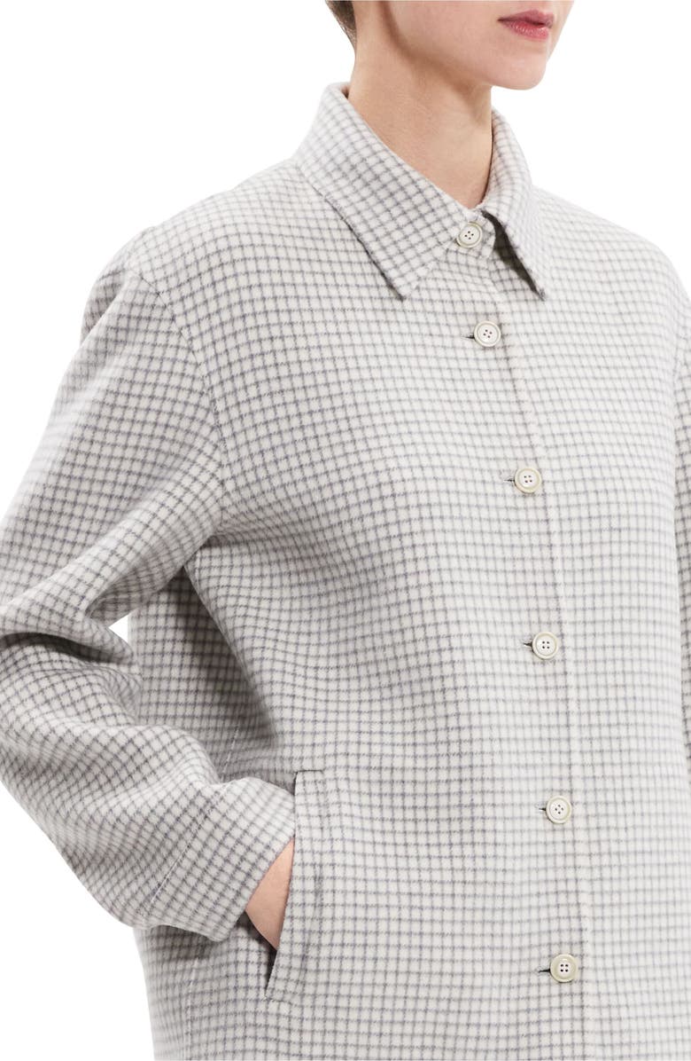 Theory Check Wool Shirt Jacket, Alternate, color,