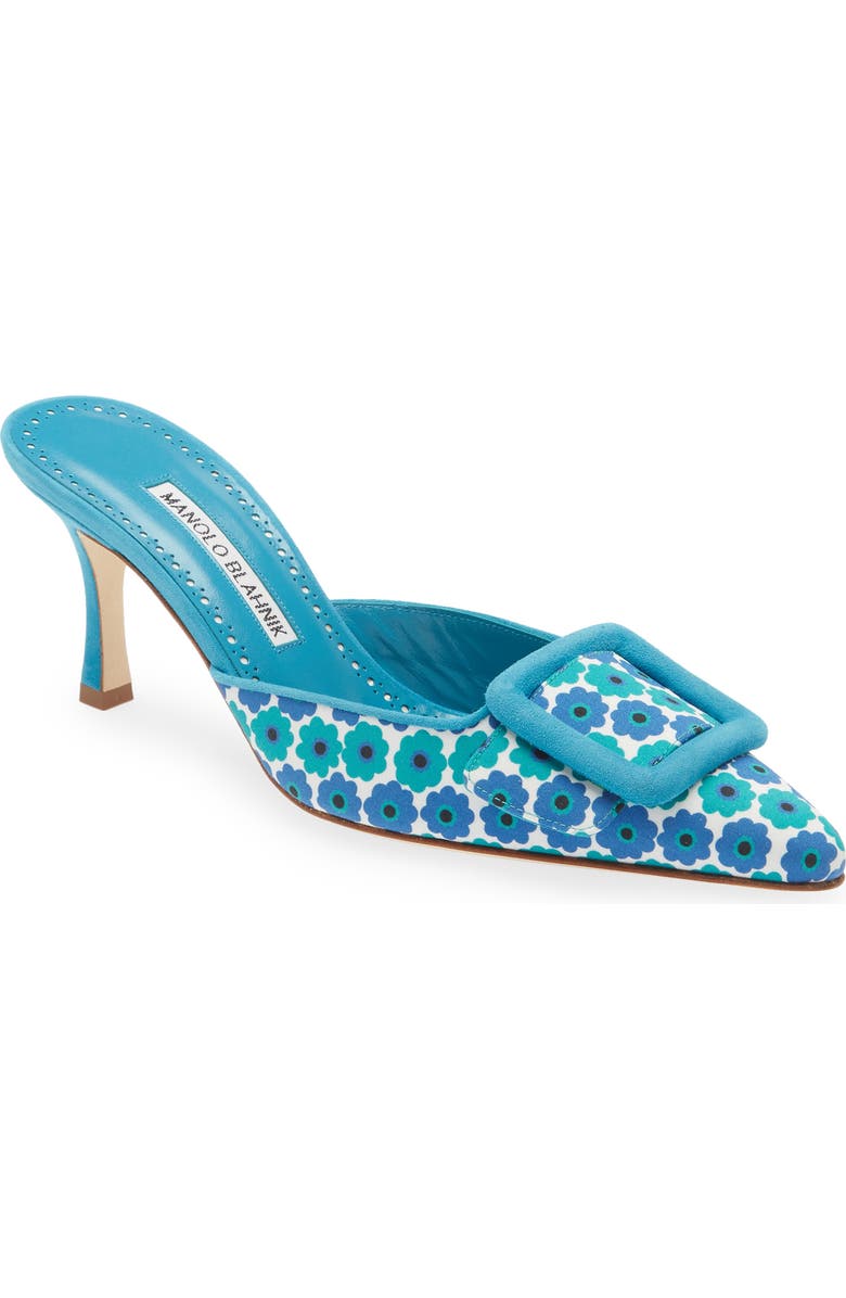 Manolo Blahnik Maysale Buckle Pointed Toe Mule, Main, color,