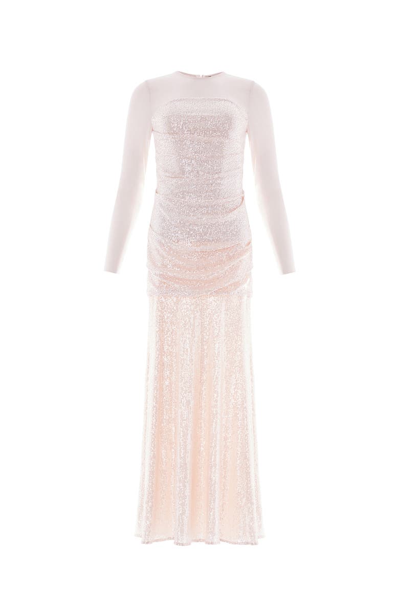 Needle & Thread Josephine Long Sleeve Gown, Alternate, color, Oyster