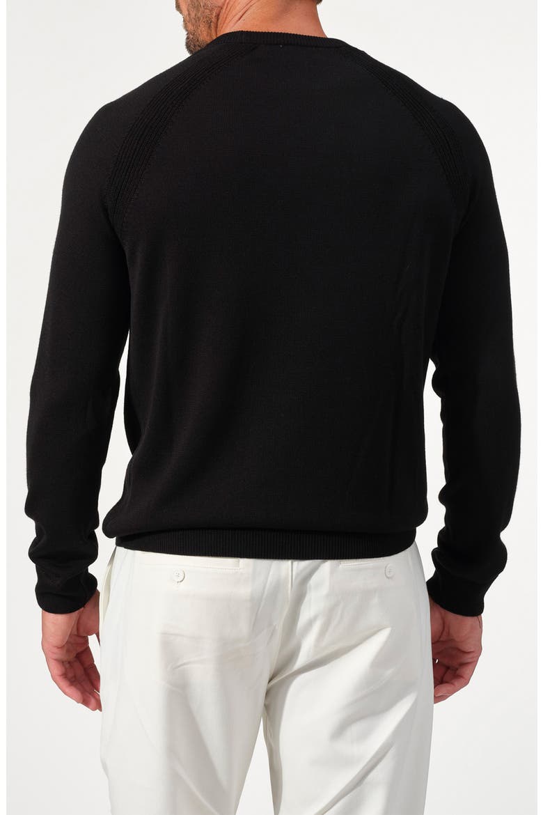Milano Merino Wool Knit Sweater, Alternate, color, BLACK